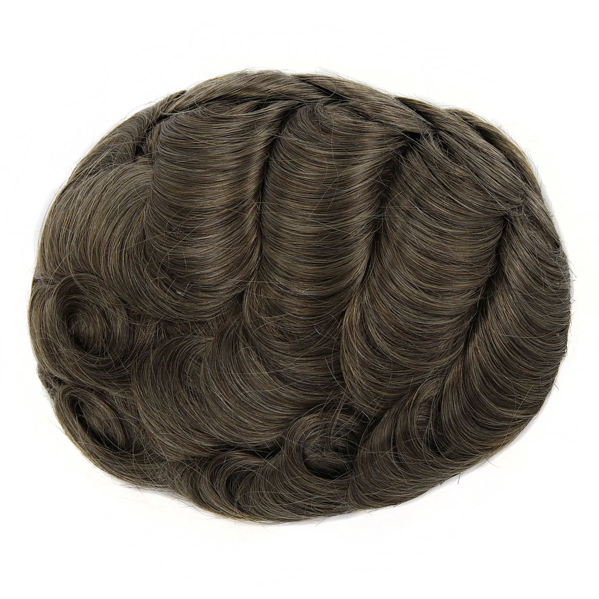 KA012 Men Toupee Hybrid base Skin+French Lace in front