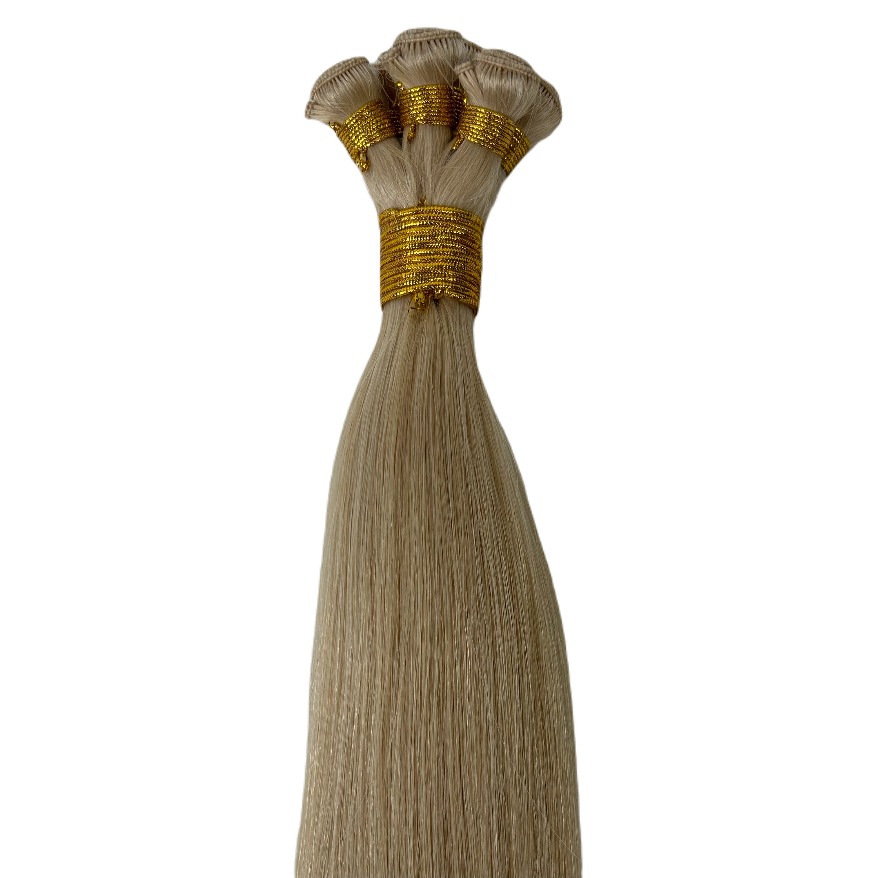 Pelo de trama atado a mano