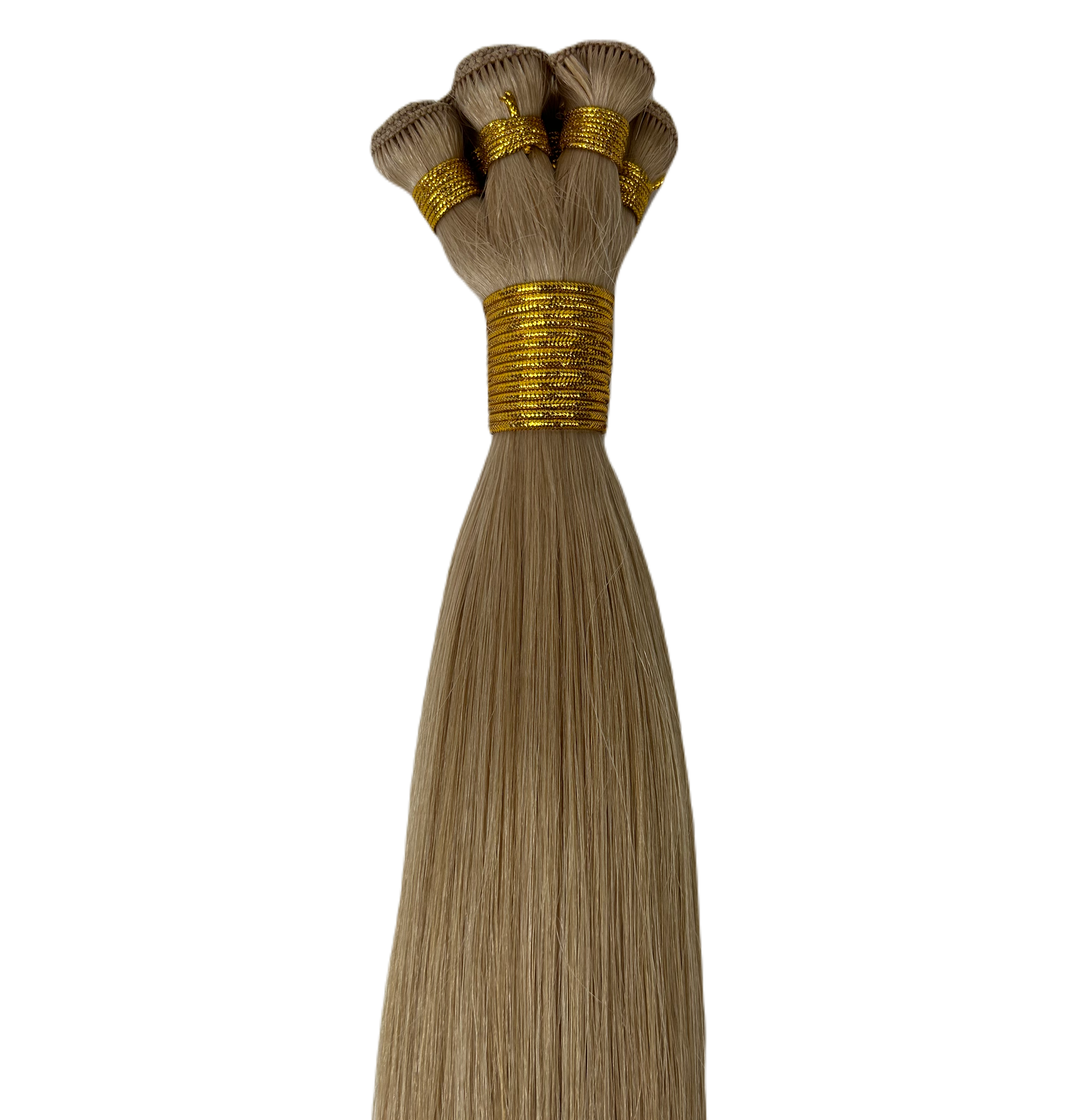 Pelo de trama atado a mano