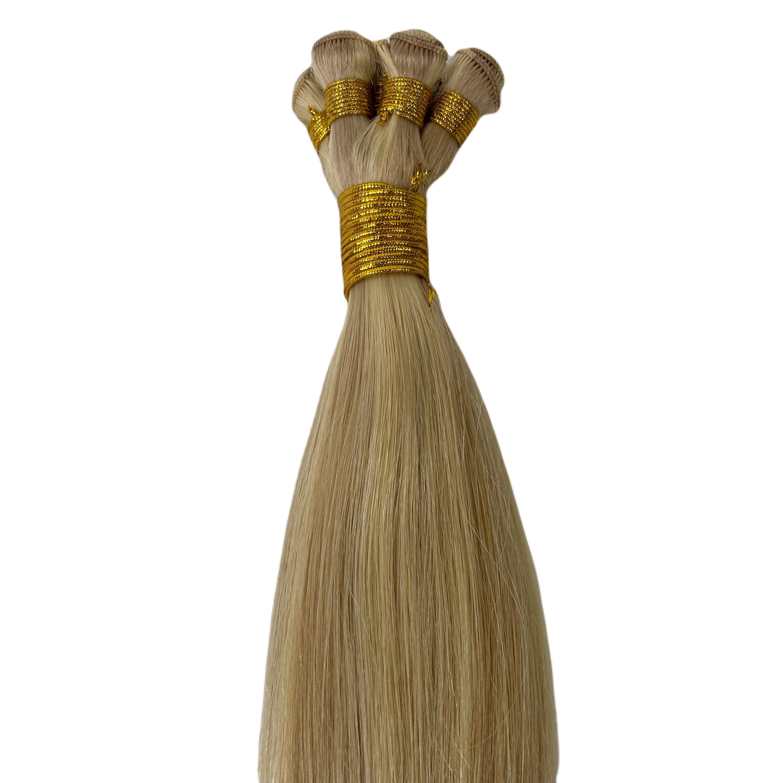 Pelo de trama atado a mano