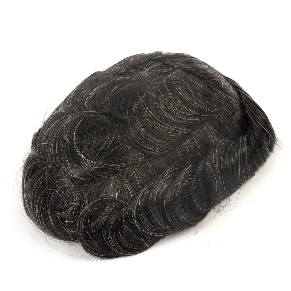 KA012 Men Toupee Hybrid base Skin+French Lace in front