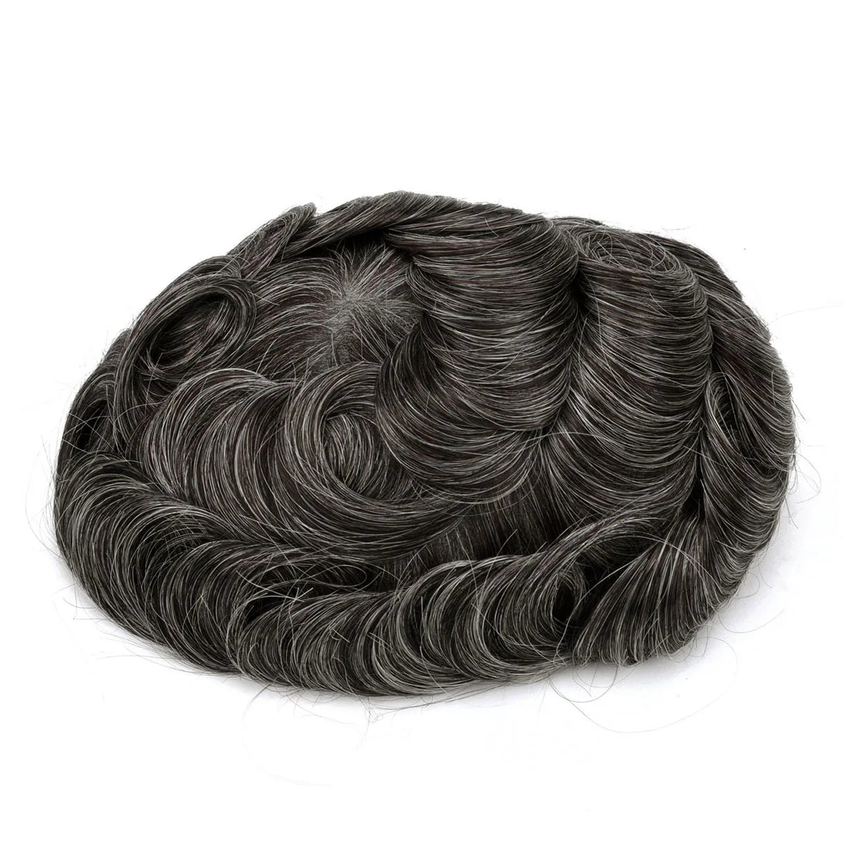 KA012 Men Toupee Hybrid base Skin+French Lace in front