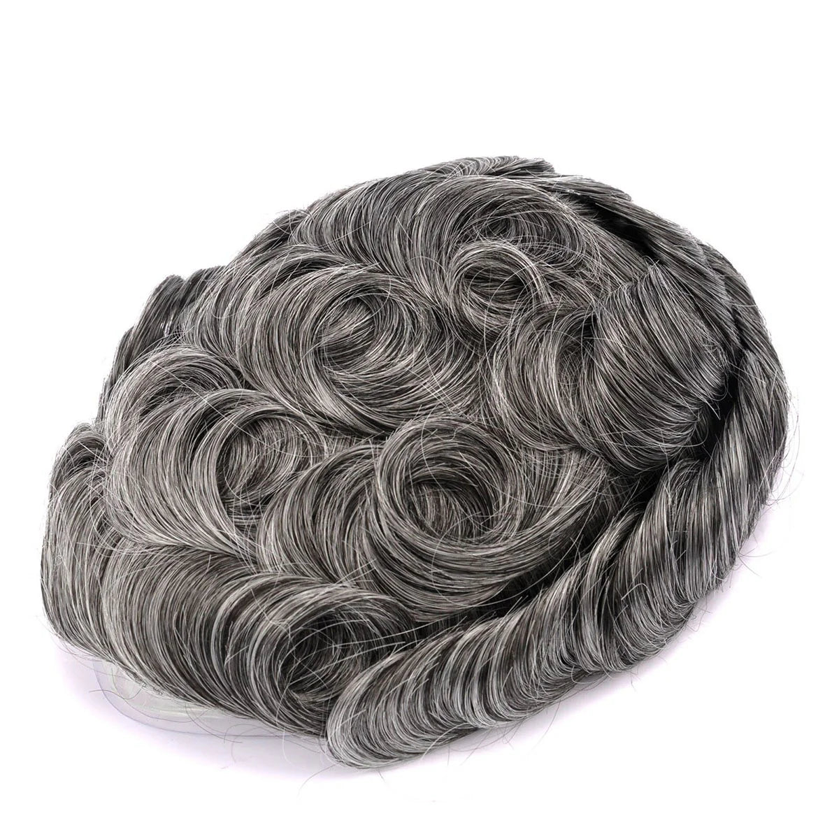 KA012 Men Toupee Hybrid base Skin+French Lace in front