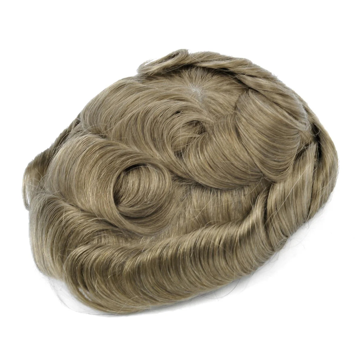 KA012 Men Toupee Hybrid base Skin+French Lace in front