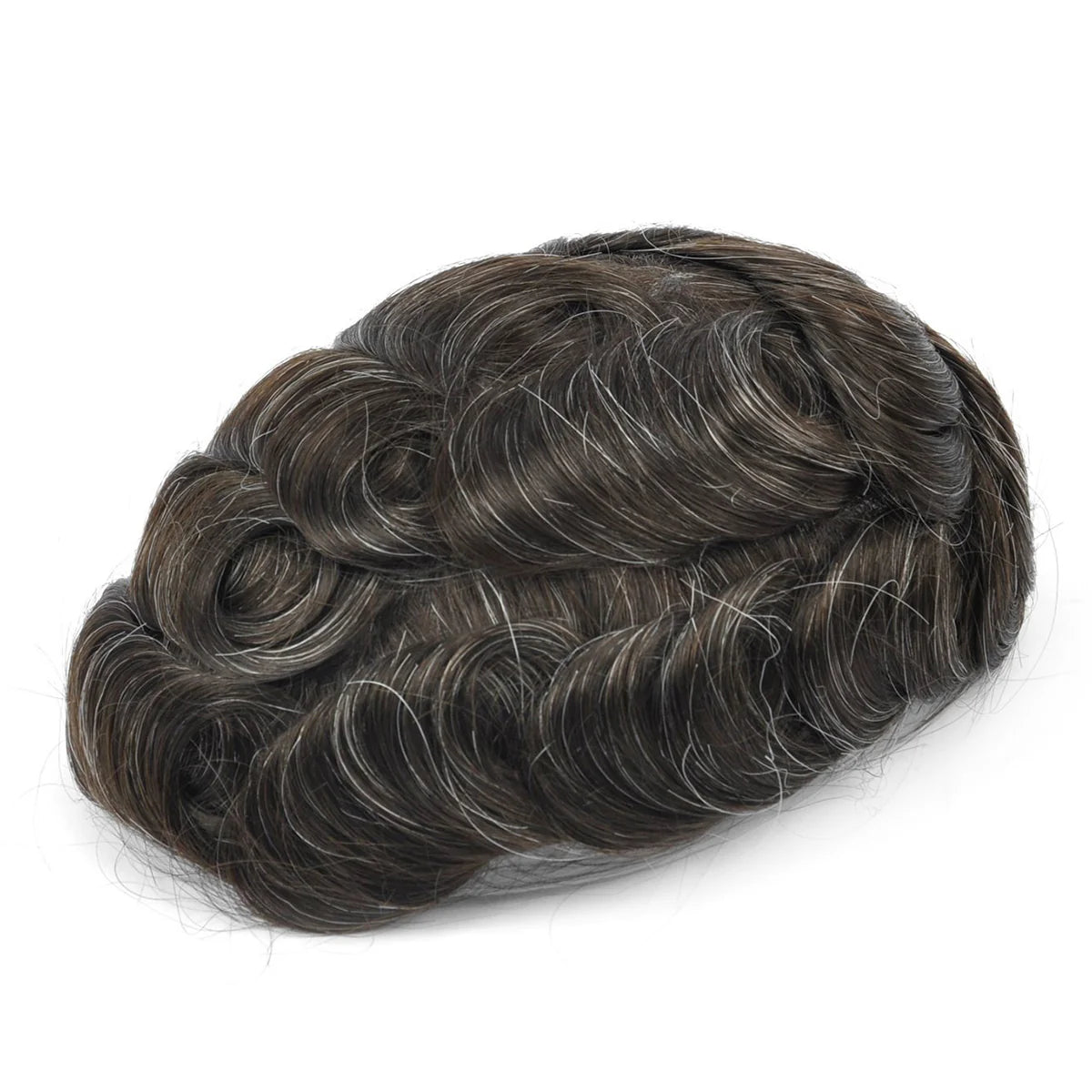 KA012 Men Toupee Hybrid base Skin+French Lace in front
