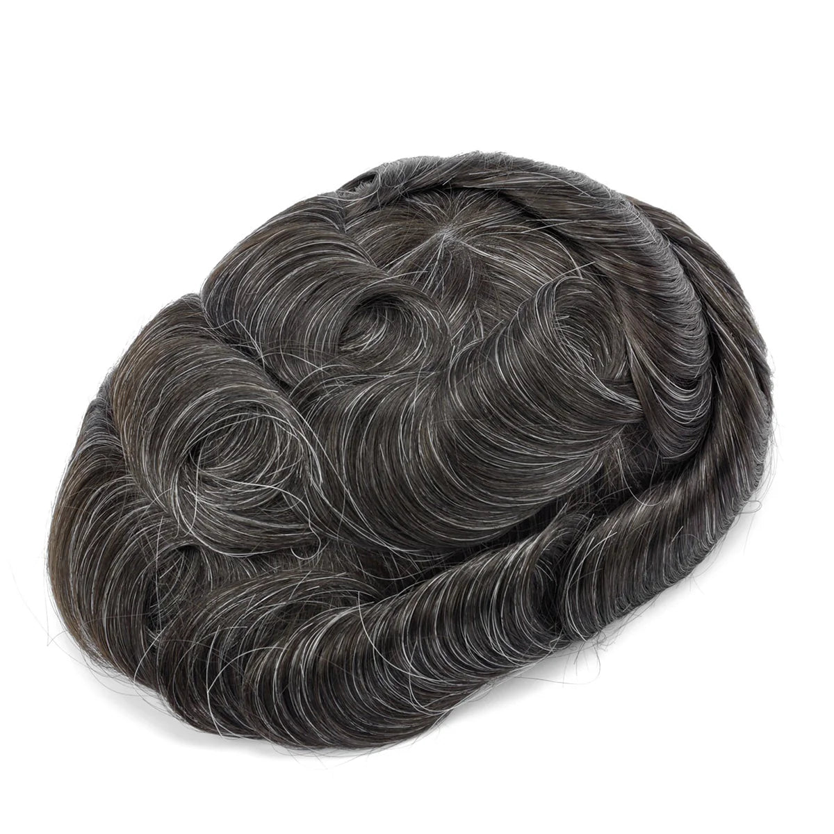 KA012 Men Toupee Hybrid base Skin+French Lace in front