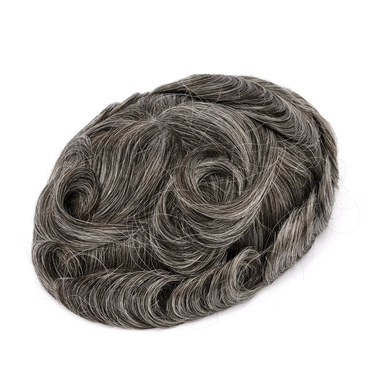 KA012 Men Toupee Hybrid base Skin+French Lace in front