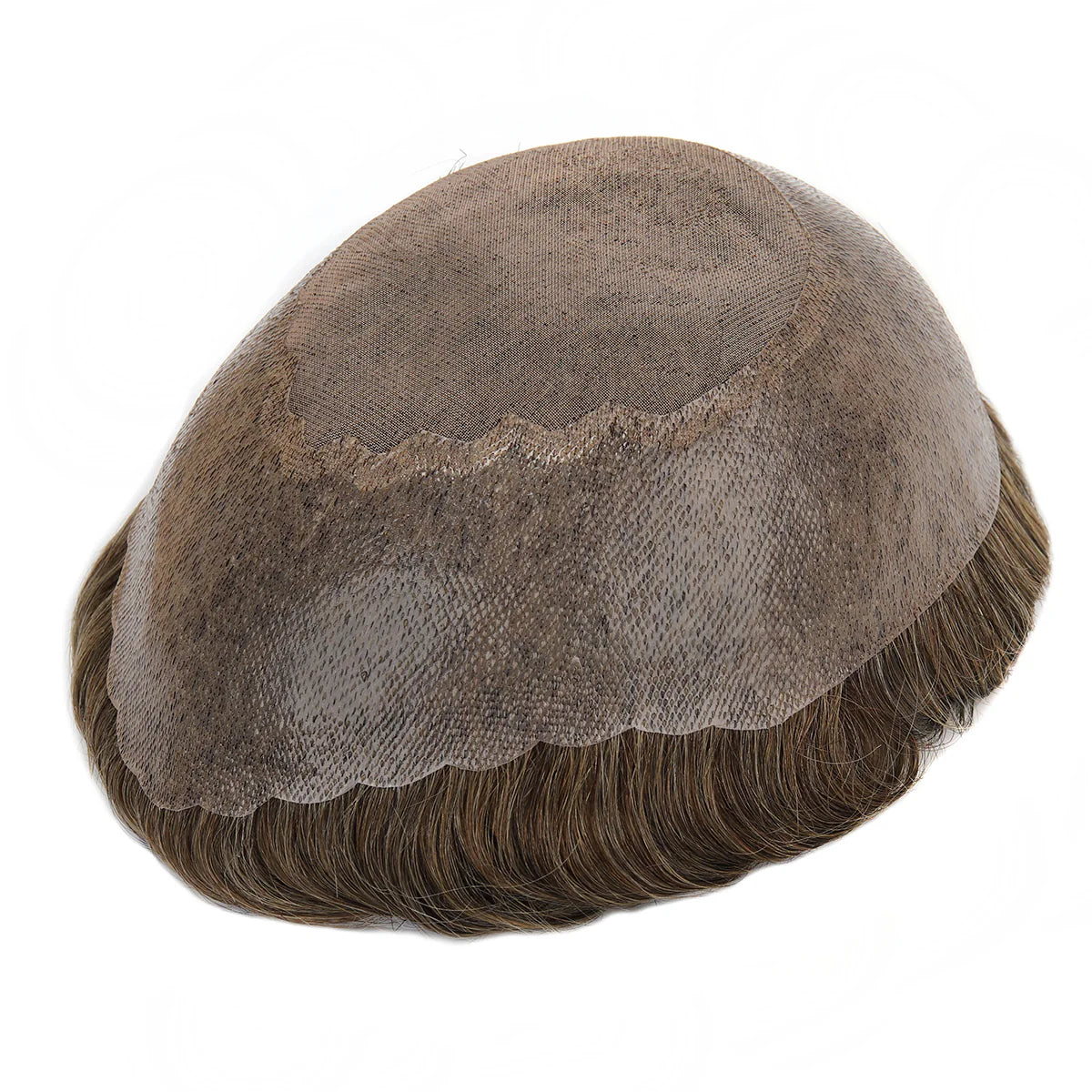 KA011 Men Toupee Hybrid Base Fine Mono with Durable Poly Gauze Perimeter