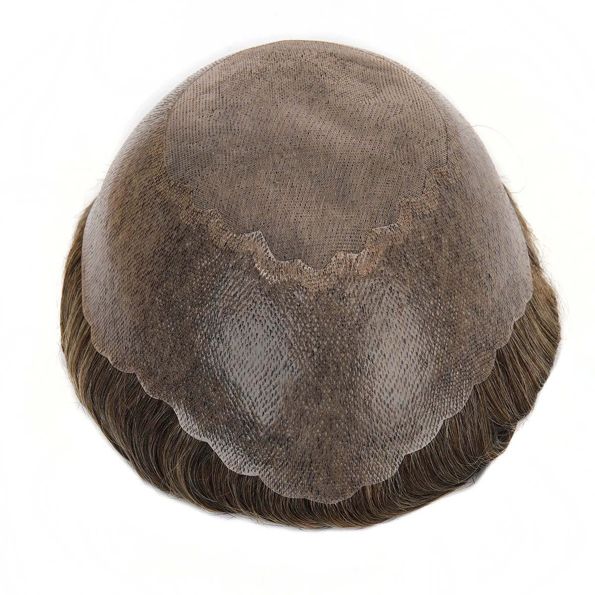KA011 Men Toupee Hybrid Base Fine Mono with Durable Poly Gauze Perimeter