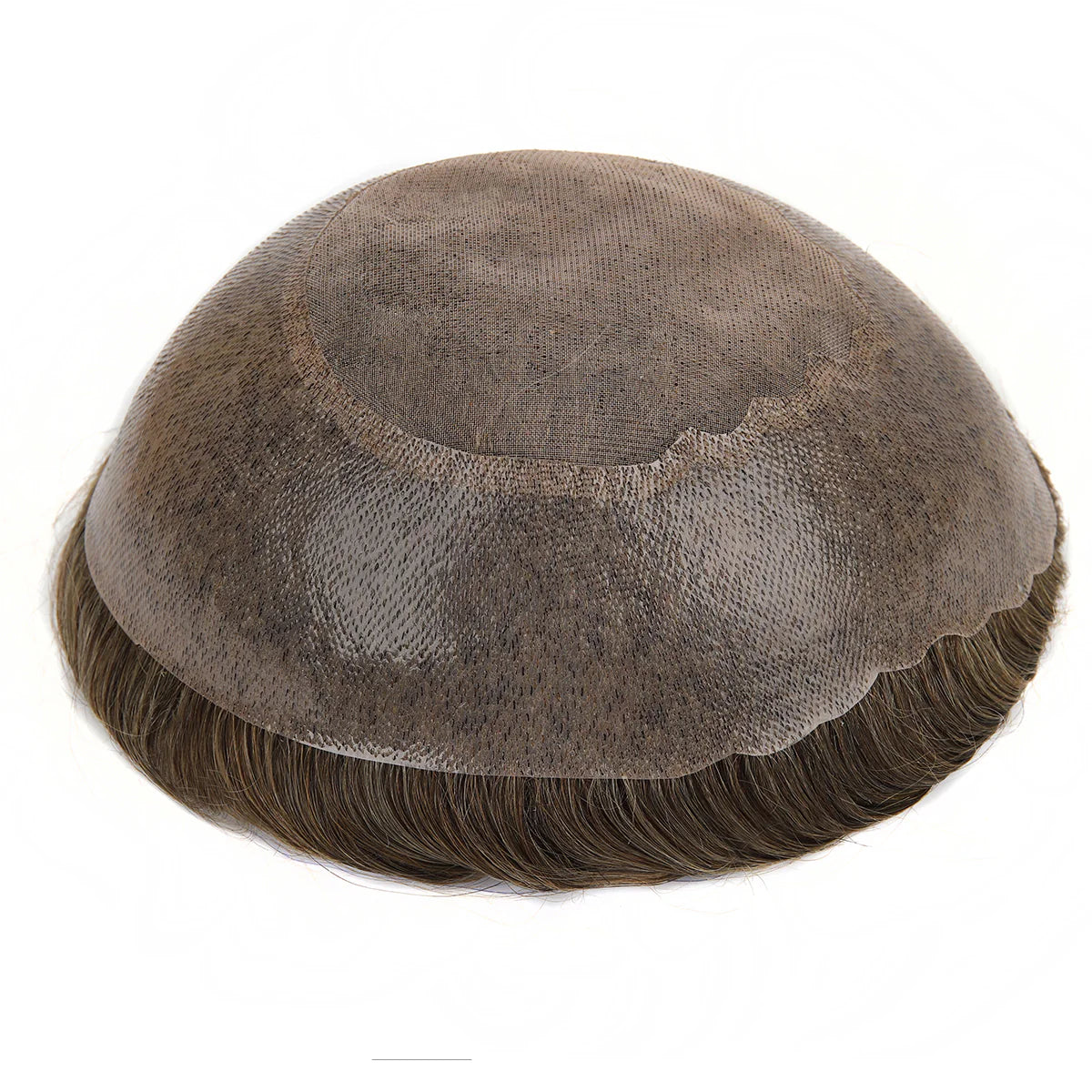 KA011 Men Toupee Hybrid Base Fine Mono with Durable Poly Gauze Perimeter