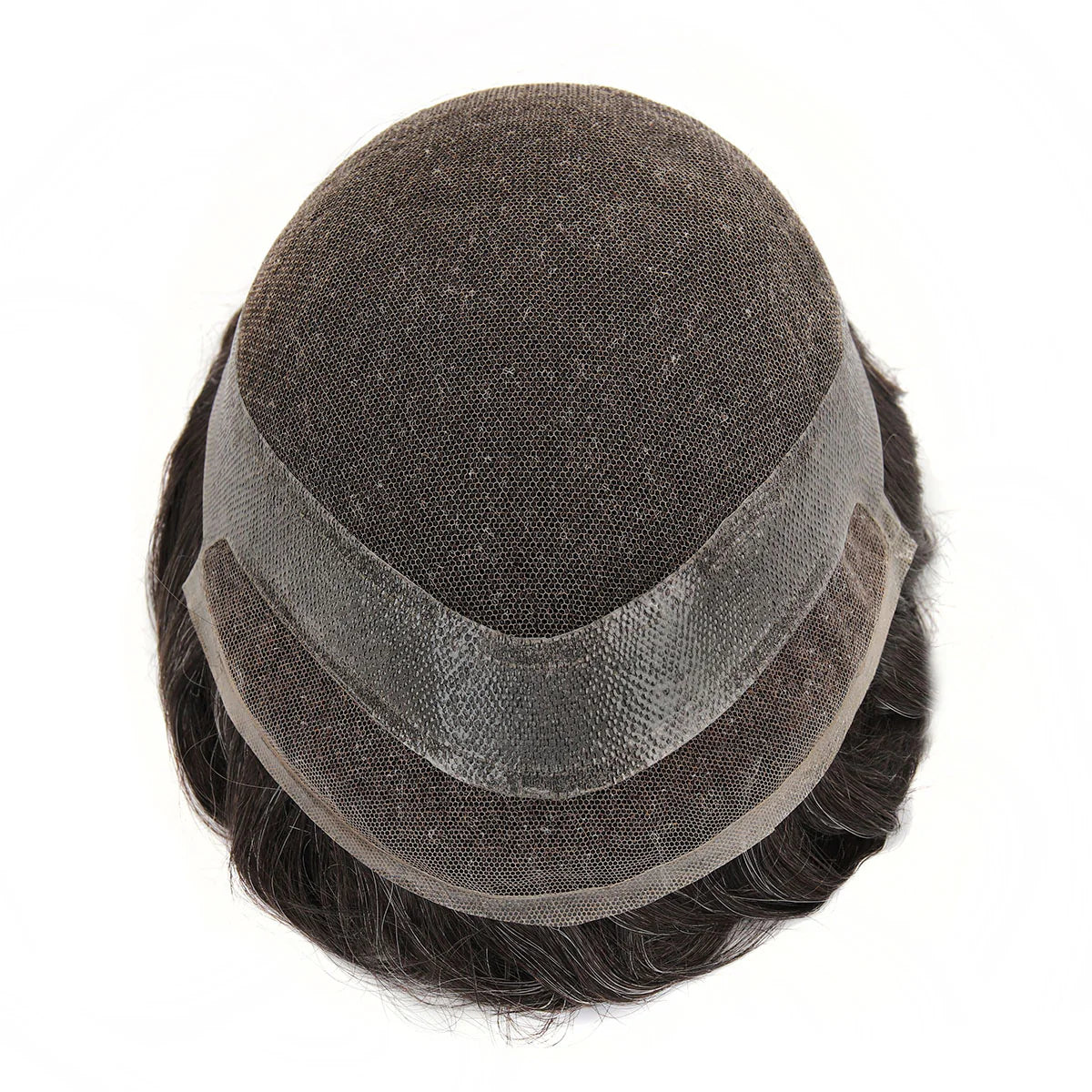 KA025 Men Toupee Lace Base French Lace Front and Top with Skin Base