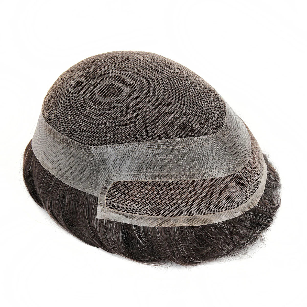 KA025 Men Toupee Lace Base French Lace Front and Top with Skin Base