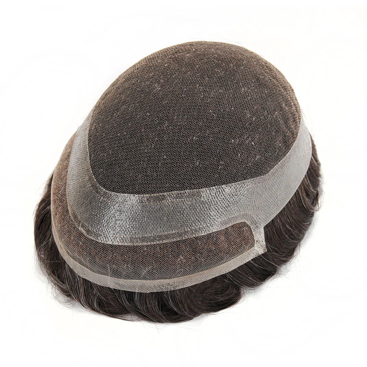 KA025 Men Toupee Lace Base French Lace Front and Top with Skin Base