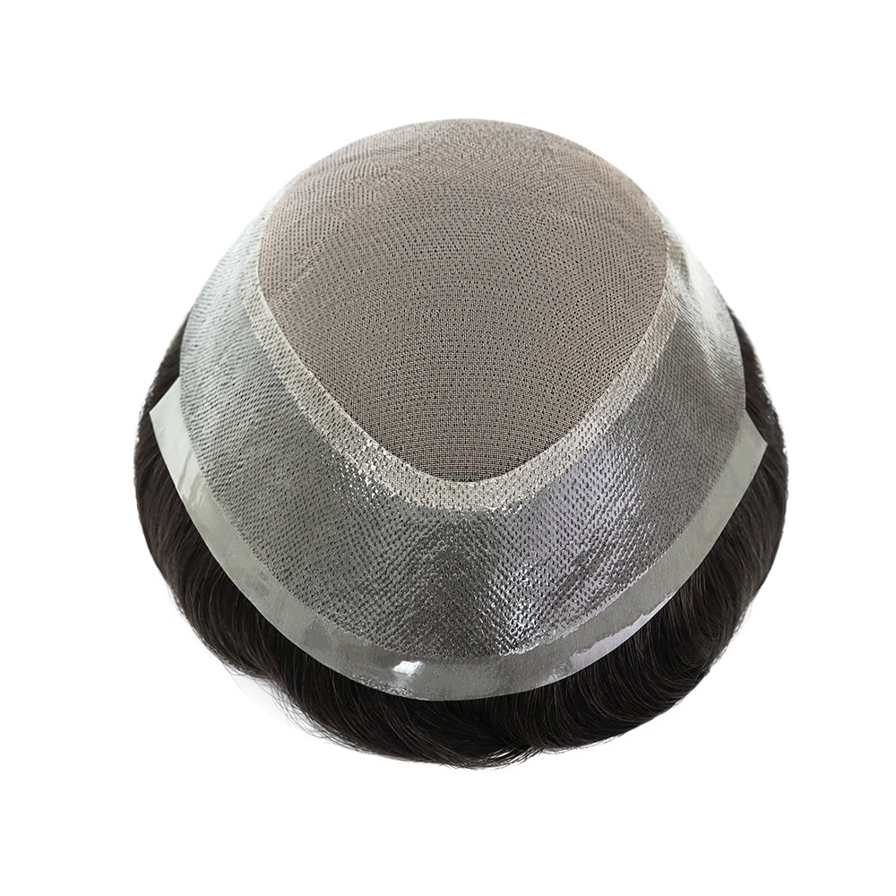 KA018 Men Toupee Hybird Mono Base Mono+NPU Wave