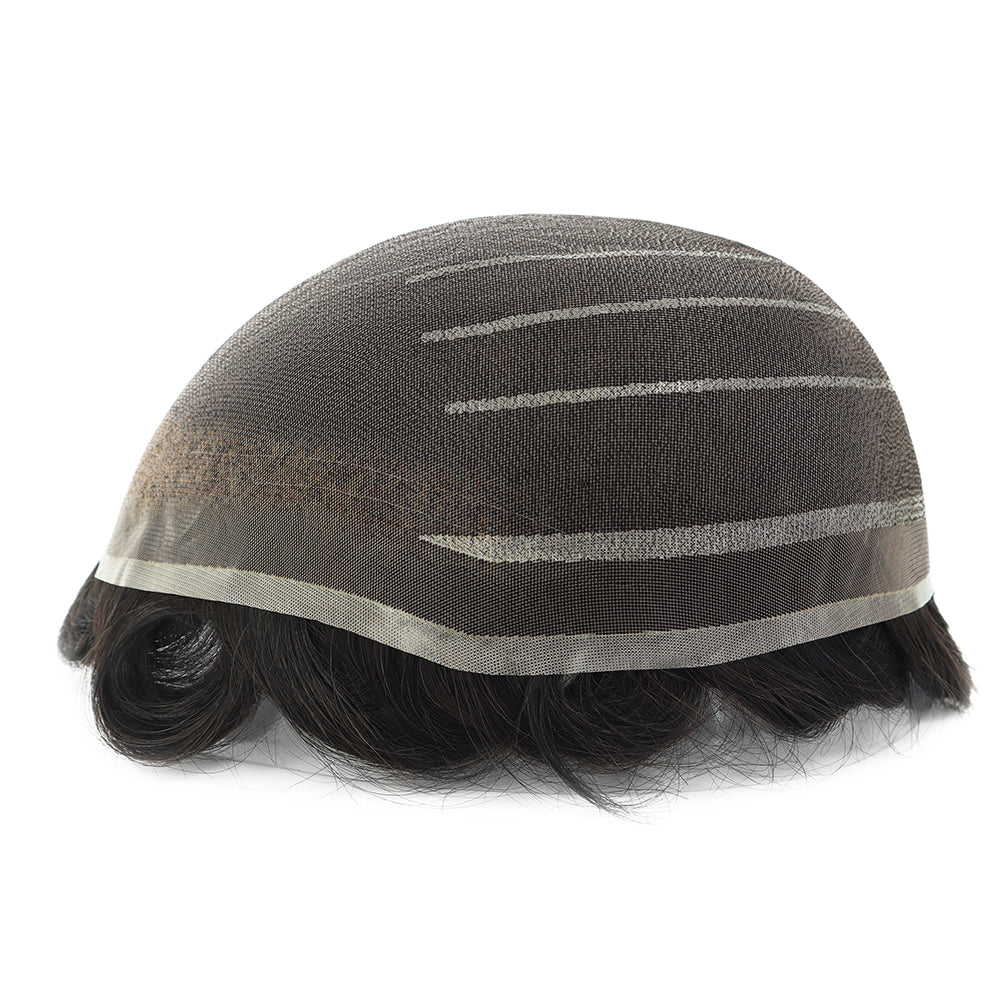KA007 Men Toupee Premium Full Welded Monofilament Base – Natural Look, Maximum Comfort