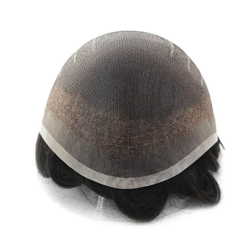 KA007 Men Toupee Premium Full Welded Monofilament Base – Natural Look, Maximum Comfort