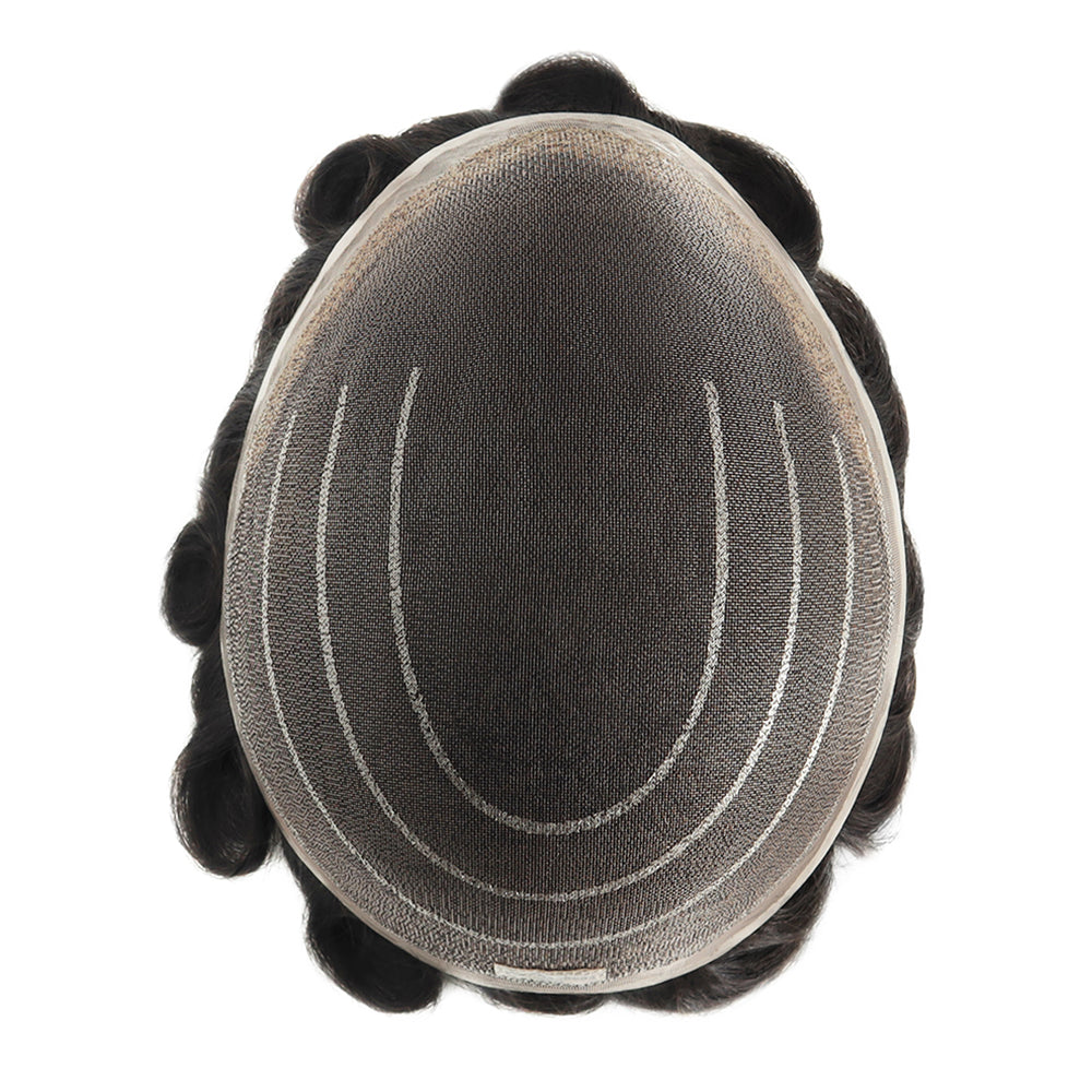 KA007 Men Toupee Premium Full Welded Monofilament Base – Natural Look, Maximum Comfort