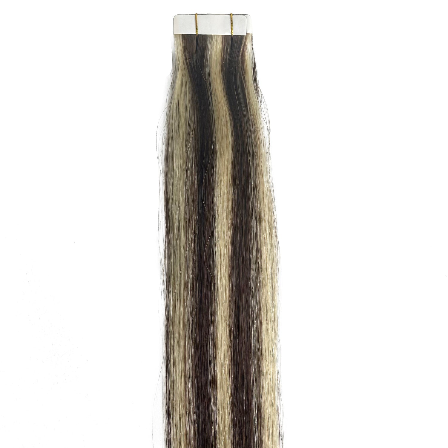 Extensión de cabello humano recto con cinta 10A/8A, color n.º 2/613