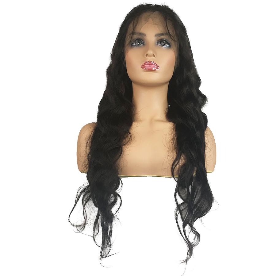 Peluca de cabello humano de encaje completo # 1 Remy Body Wave