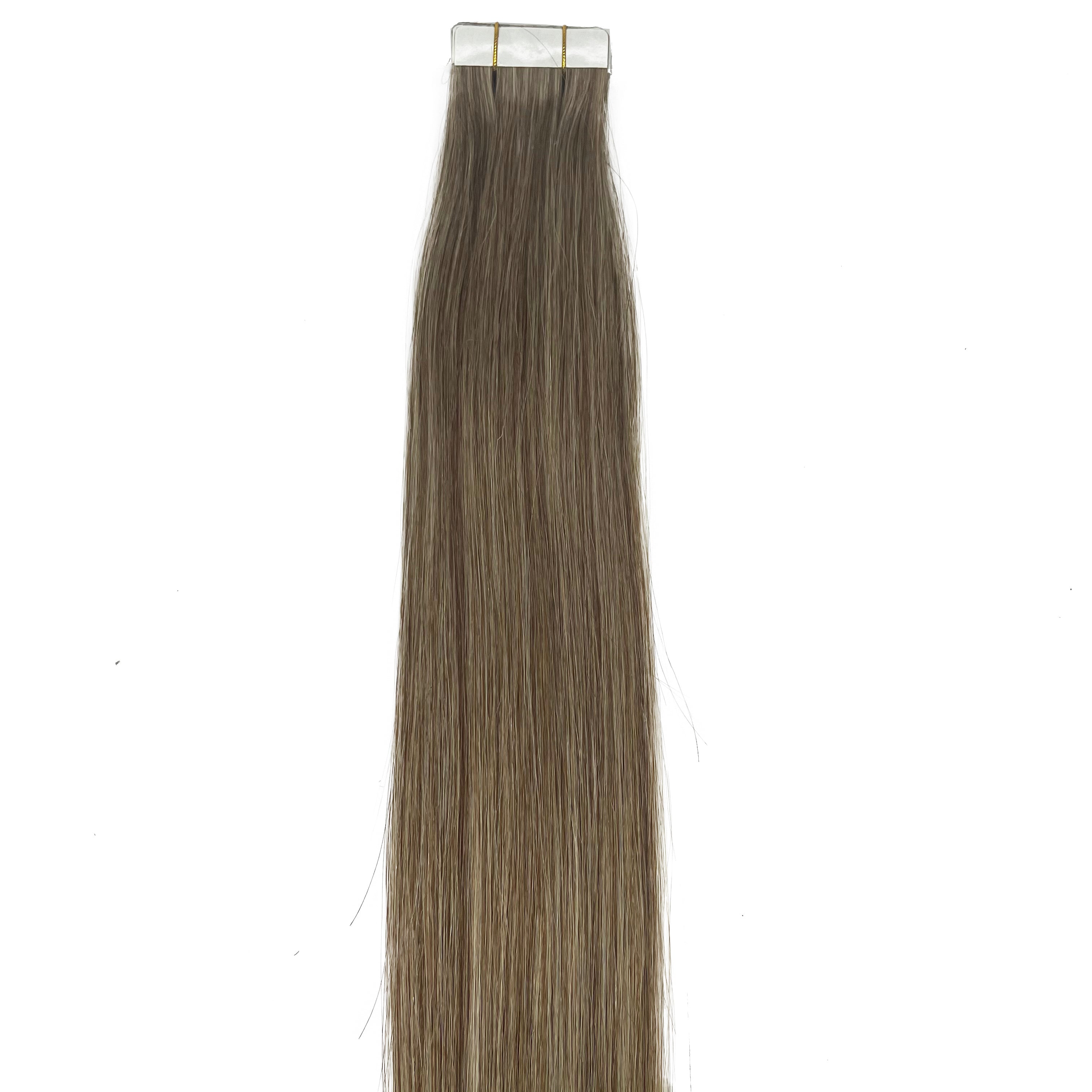 Extensión de cabello humano recto con cinta 10A, color n.º 4/613