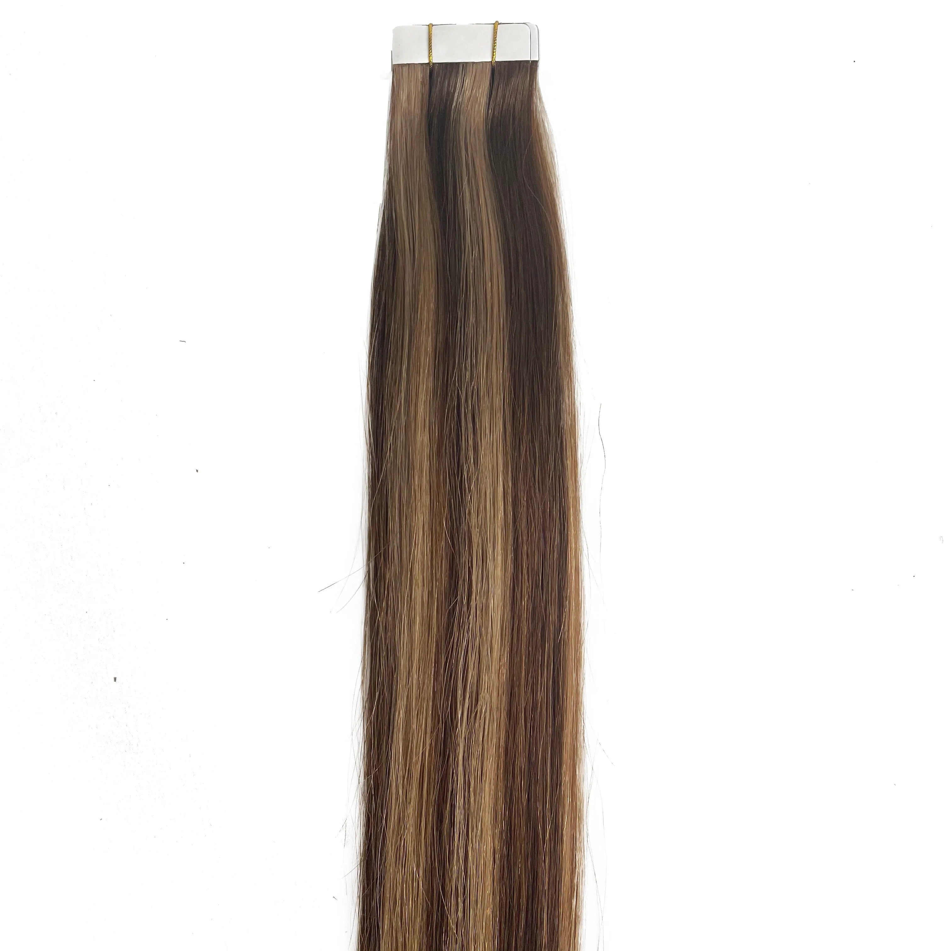 10A/8A Color de extensión de cabello humano con cinta recta P