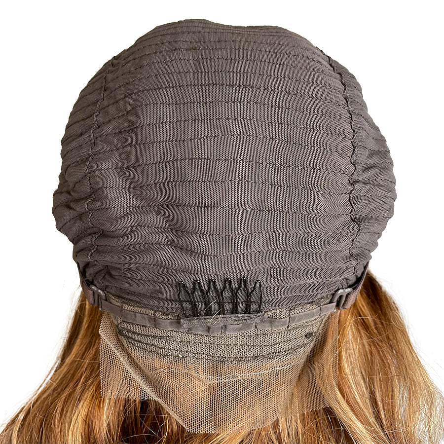 Peluca de cabello humano Frontal de encaje completo con onda del cuerpo malasio 8A suizo