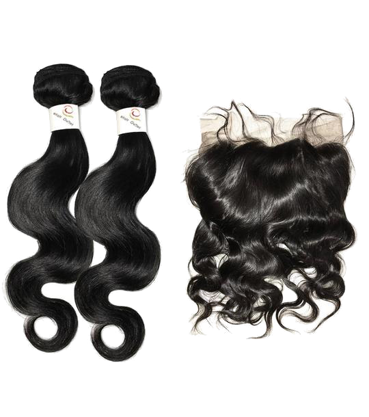 5A Brazilian 2 Bundle Body Wave Virgin Human Hair w/ 360 Lace Frontal - eHair Outlet