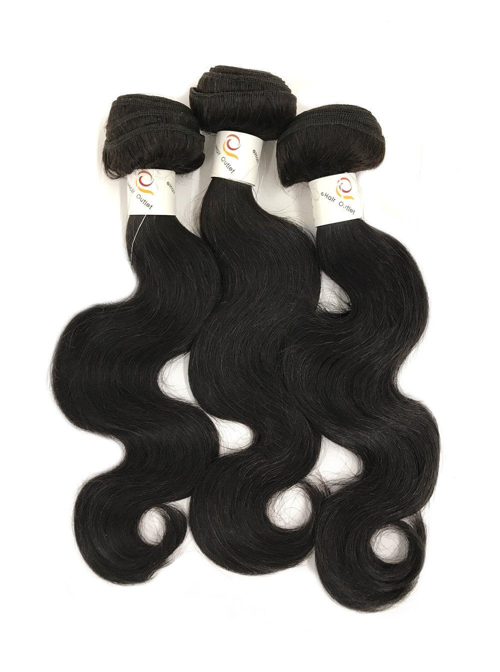 7A Tailandia Juego de 3 paquetes Body Wave con frontal de encaje de 13"X4"