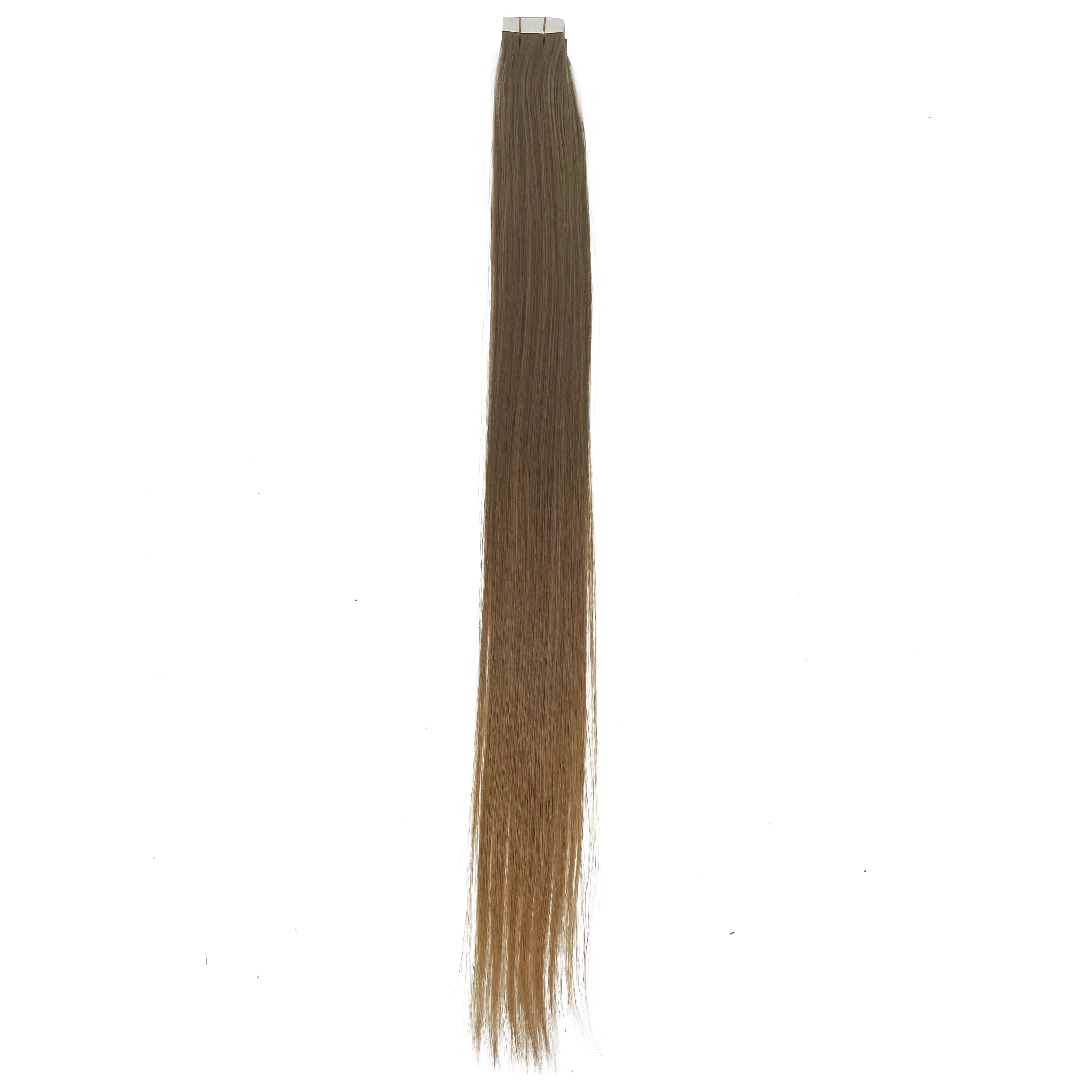 Extensión de cabello humano recto con cinta 10A, color n.º 8