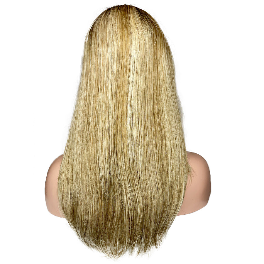 9A Straight Monofilament Wig ASH BLOND