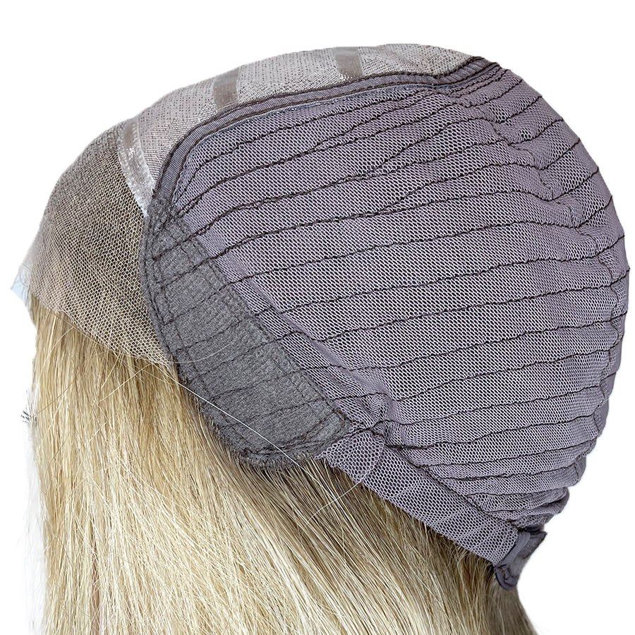 9A Straight Monofilament Wig ASH BLOND