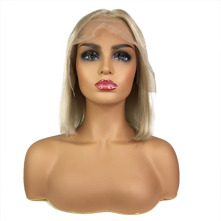 Recto 13 "X 6" Encaje Frontal Bob Peluca Rubio Ceniza