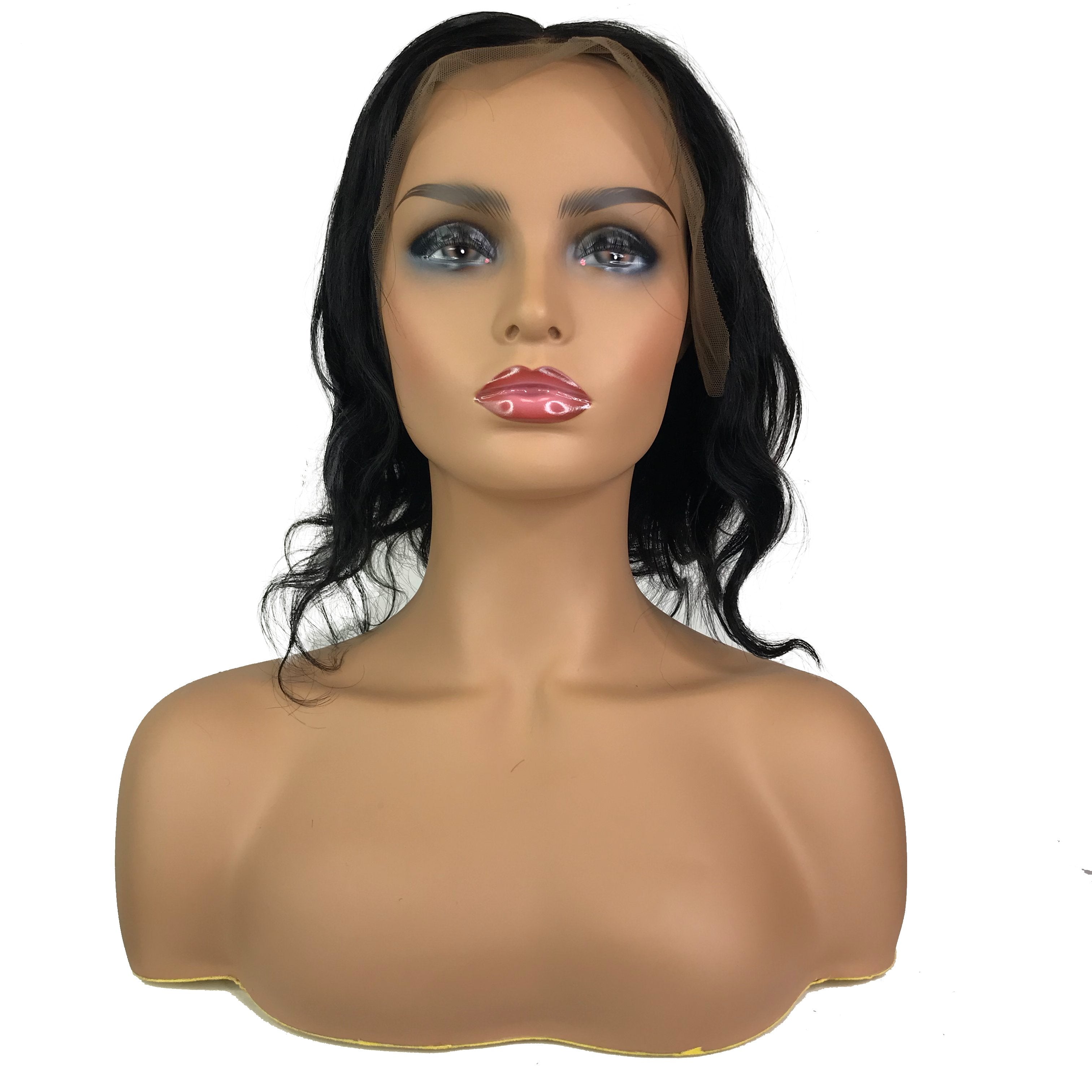 Body Wave 13 "X 4" Encaje frontal Bob Peluca Natural