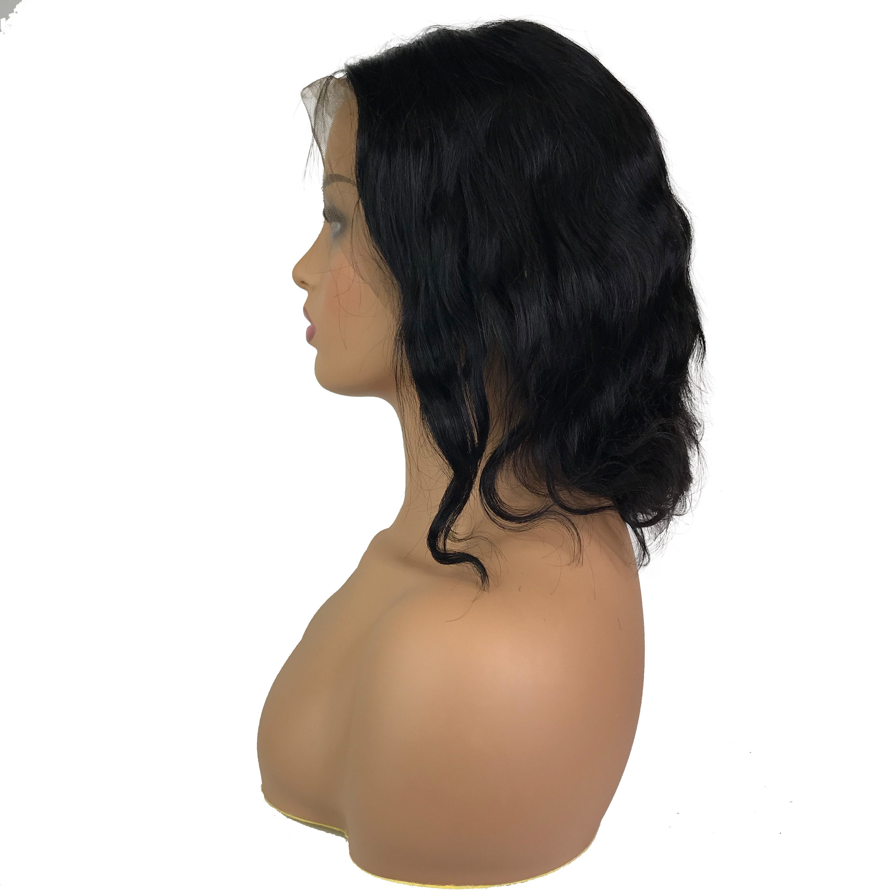 Body Wave 13 "X 4" Encaje frontal Bob Peluca Natural