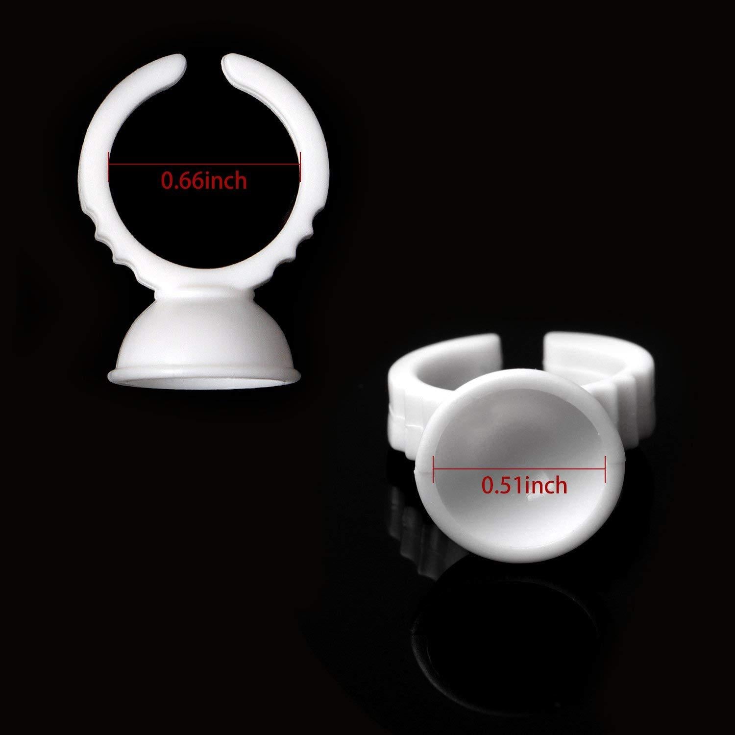 5 uds soporte de pegamento maquillaje adhesivo de anillo de plástico para extensión de pestañas