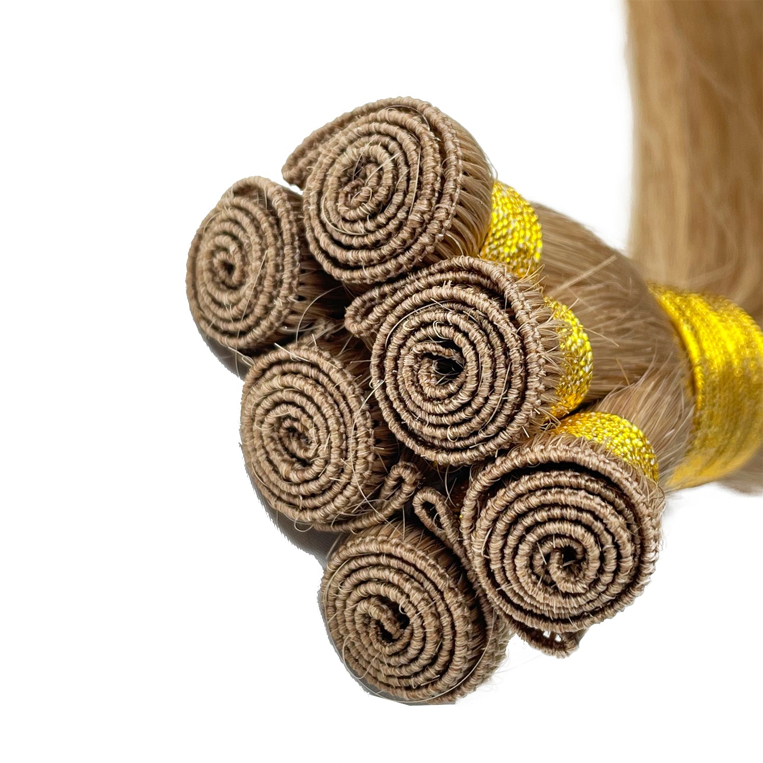 Pelo de trama atado a mano