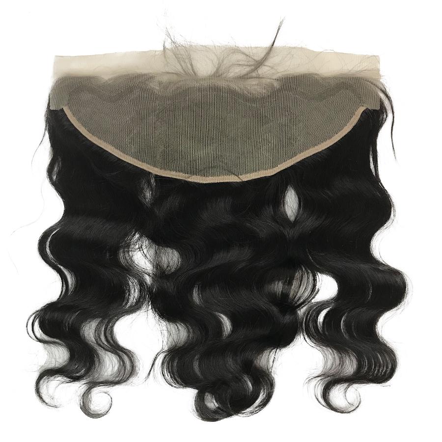 Frontal de encaje ondulado Swiss Transparent Remy de 13"x4"
