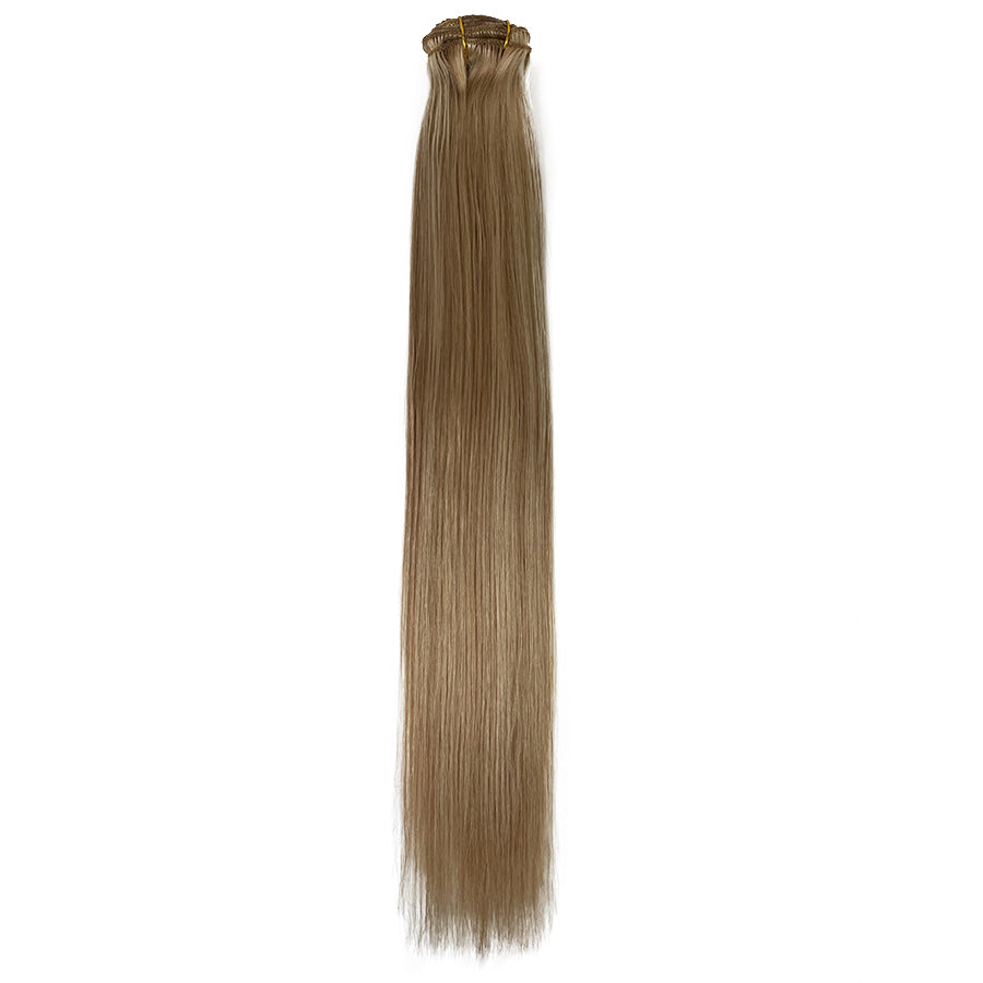 8A Straight Clip-In Human Hair Extension Color P