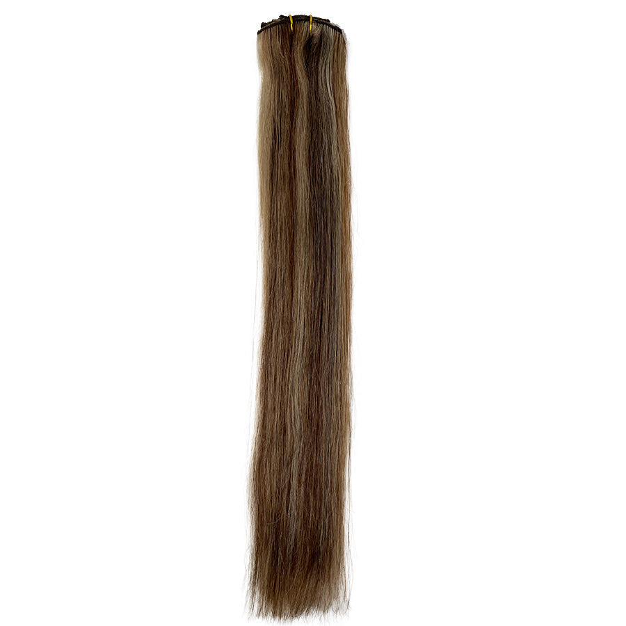 8A Straight Clip-In Human Hair Extension Color P