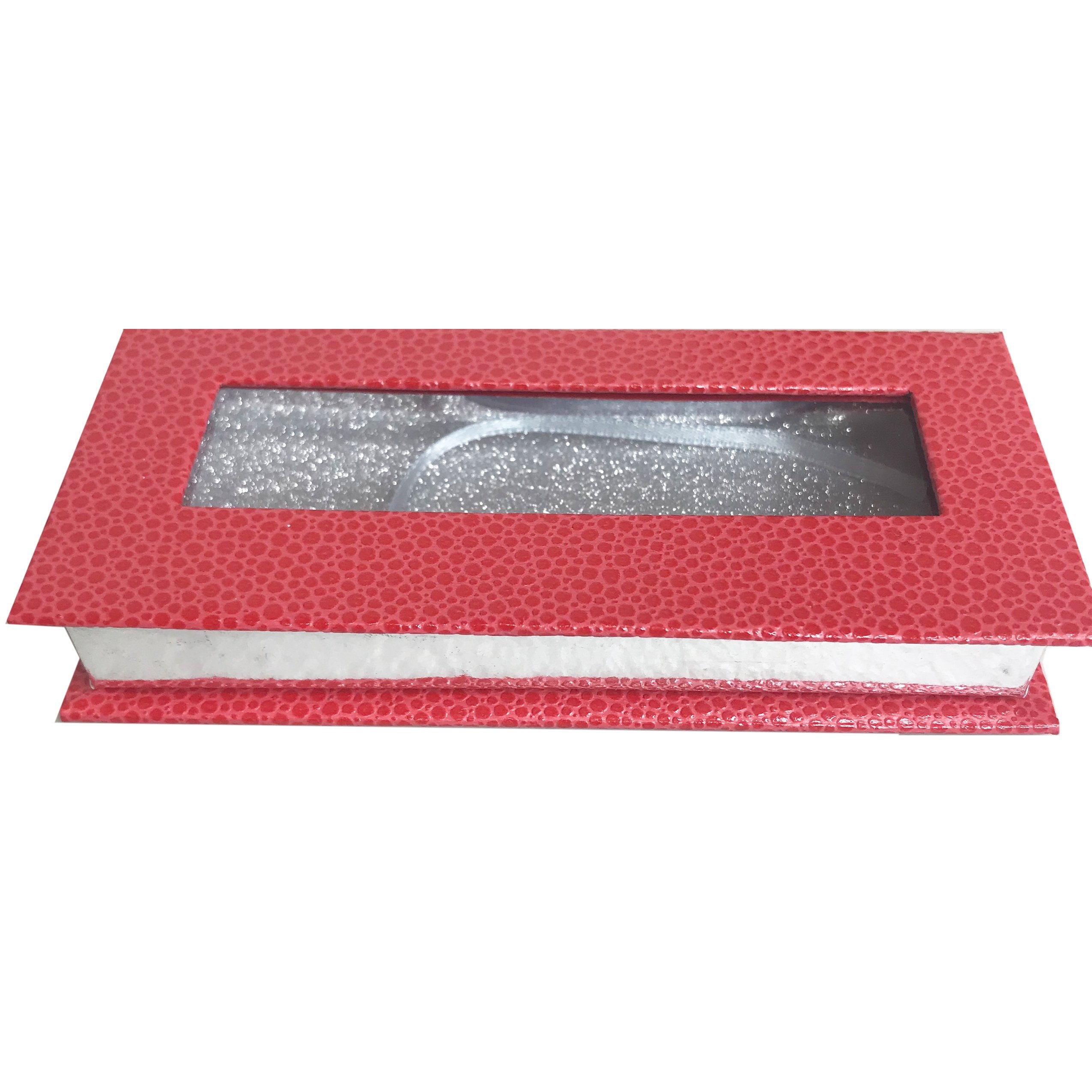 Red and Glitter Silver Empty Eyelash Box Small Gift Box - eHair Outlet