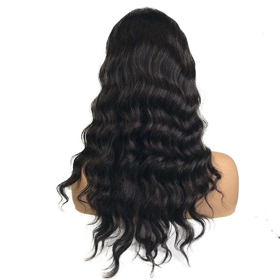 Virgin Silk Top Human Hair Wig With Bang 18"