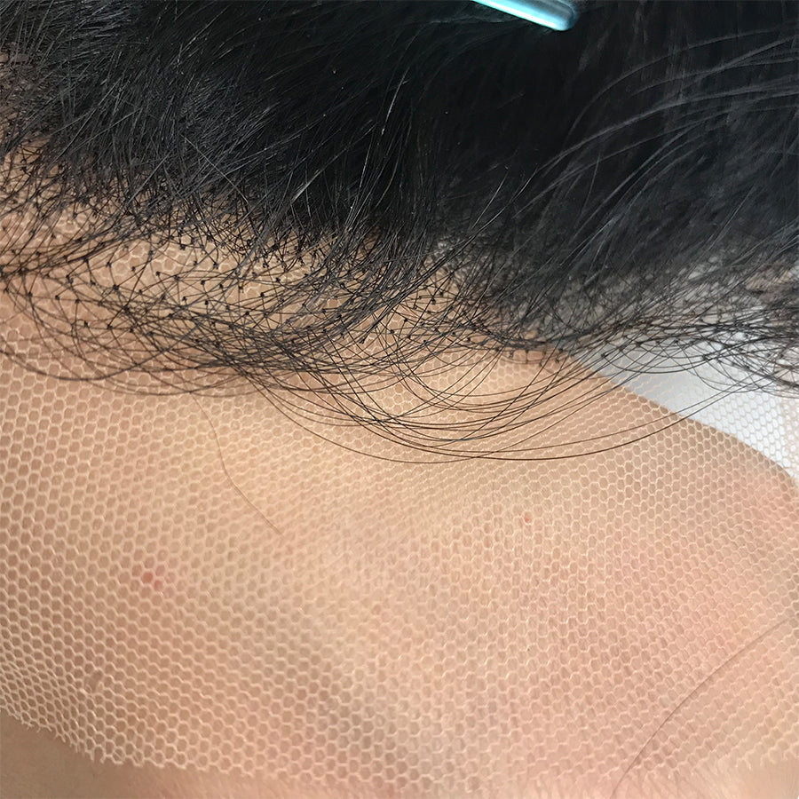Peluca de cabello humano Frontal de encaje completo con onda del cuerpo malasio 8A suizo