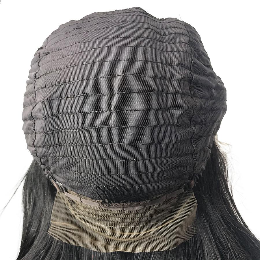 Peluca de cabello humano frontal de encaje de onda de cuerpo de Malasia 8A suiza