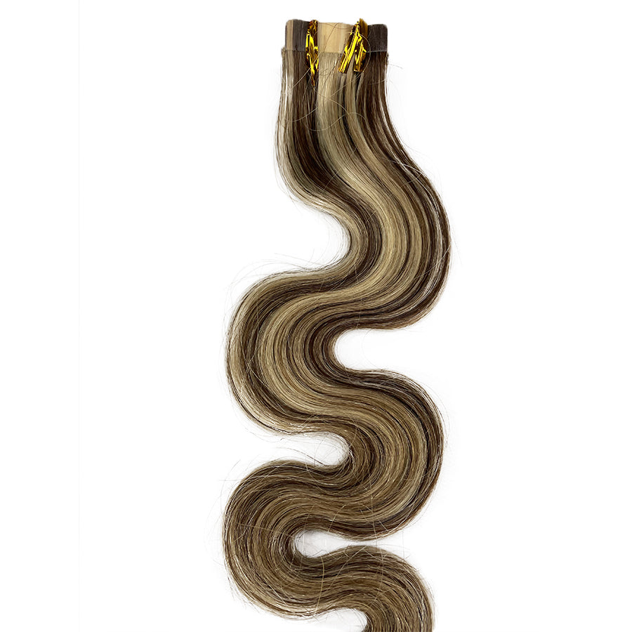 Extensión de cabello humano 10A Body Wave Tape-In Color