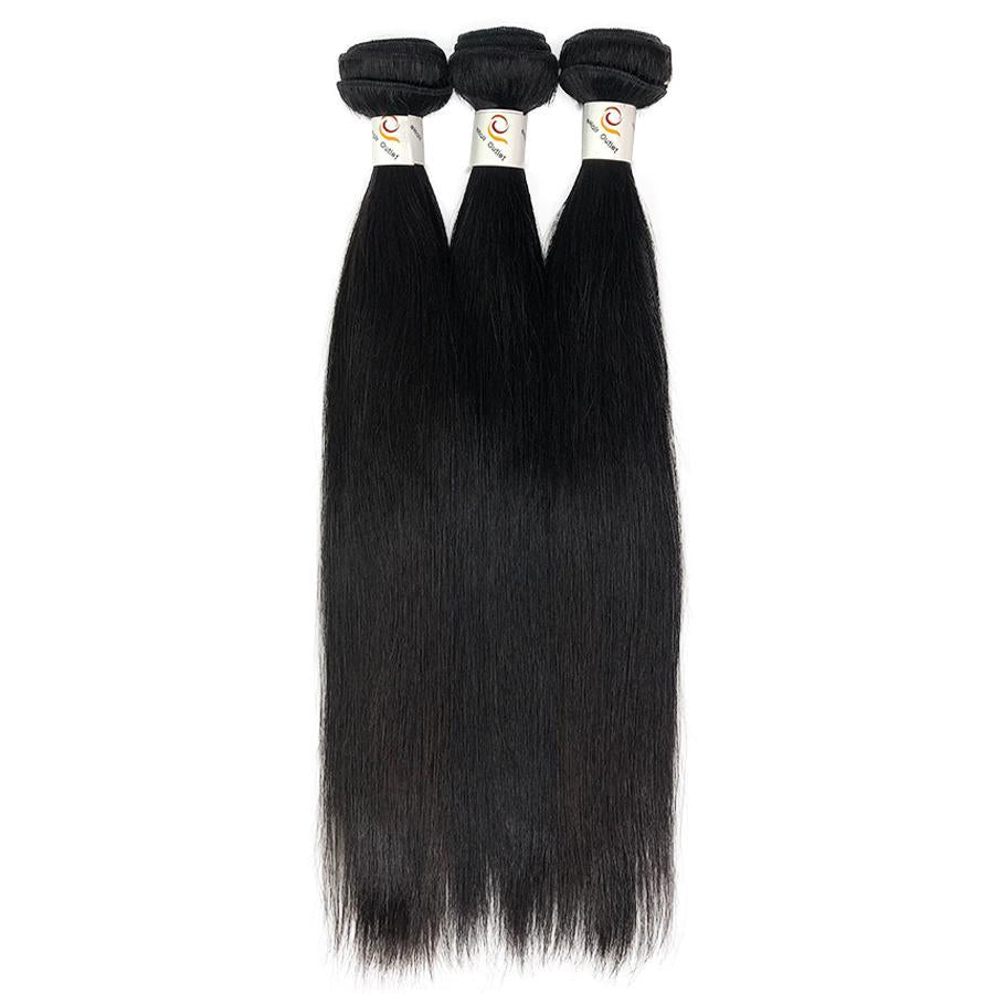 10A 3 Bundle Set Straight Raw Virgin Human Hair Extension 300g - eHair Outlet