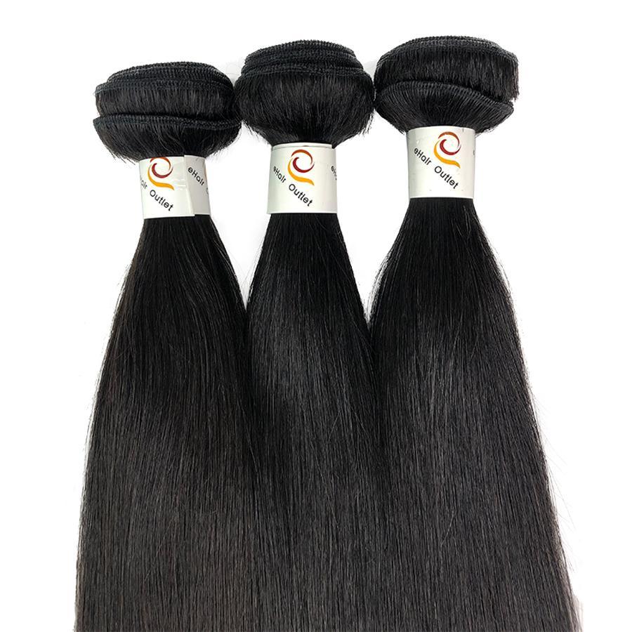 10A 3 Bundle Set Straight Raw Virgin Human Hair Extension 300g - eHair Outlet