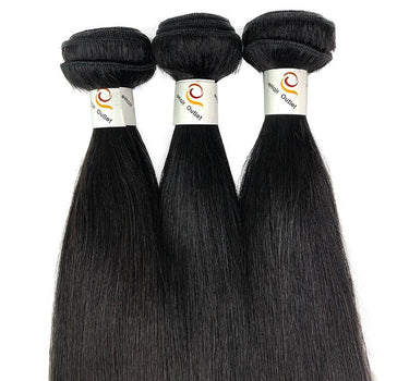 10A 3 Bundle Set Straight Raw Virgin Human Hair Extension 300g - eHair Outlet