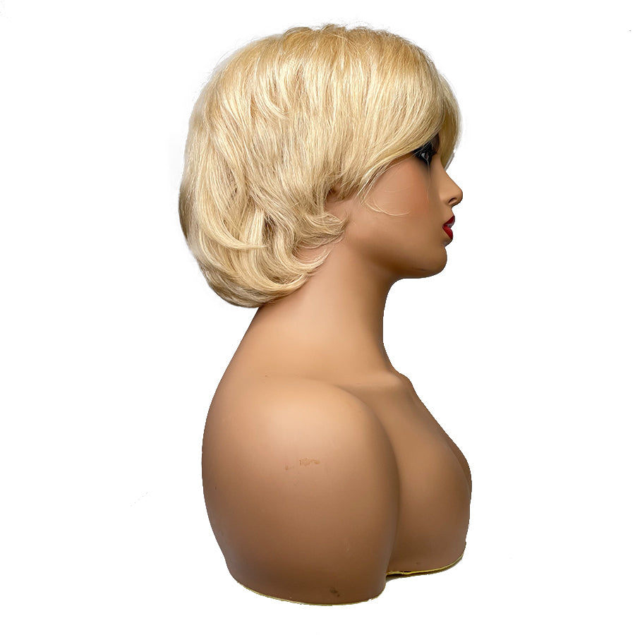 Machine Made Wave Human Hair Wigs 