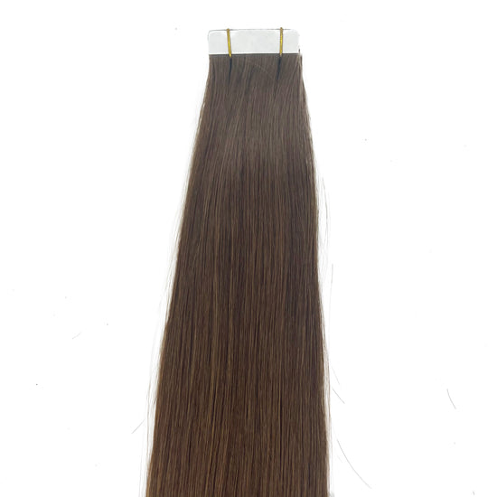 Load image into Gallery viewer, 10A Straight Tape-In Human Hair Extension Color #4
