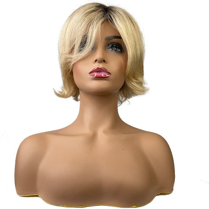 Machine Made Wave Human Hair Wigs 